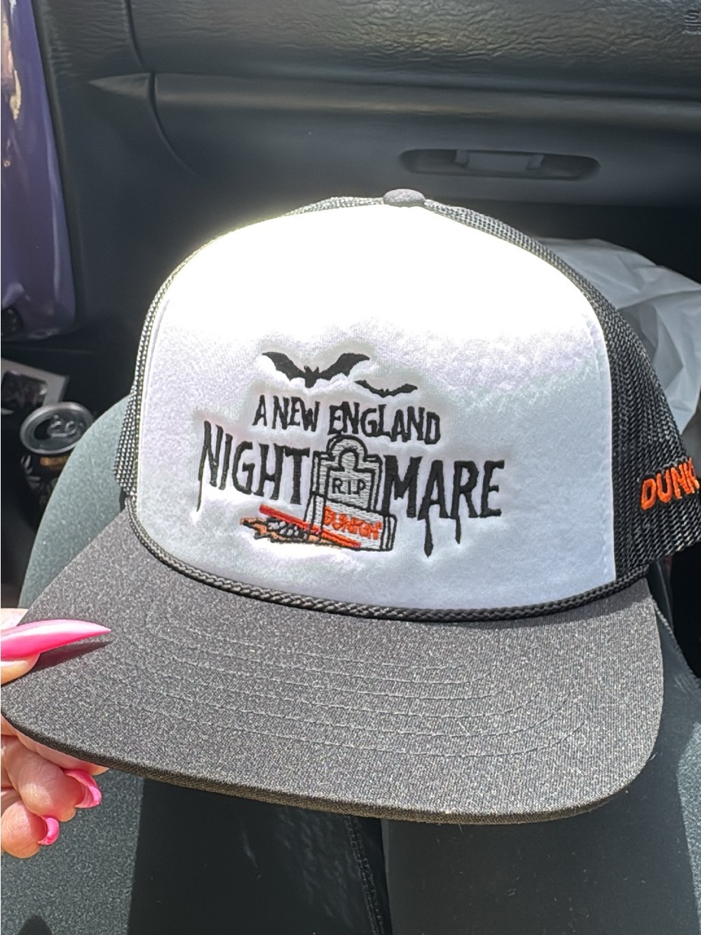 Salem runs on Dunkin hat